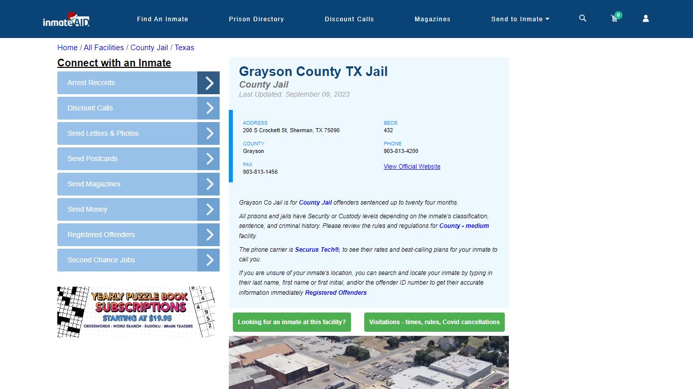 Grayson County TX Jail - Inmate Locator - Sherman, TX